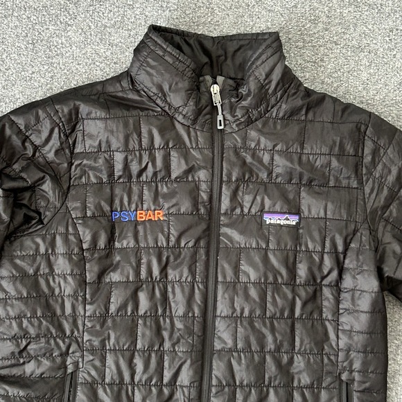 Patagonia Jacket Womens Large Black Nano Puff PrimaLoft Puffer Full Zip PSYBAR - Picture 2 of 16